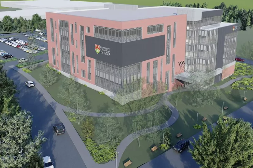 architectural rendering of the UPEI Faculty of Medicine building
