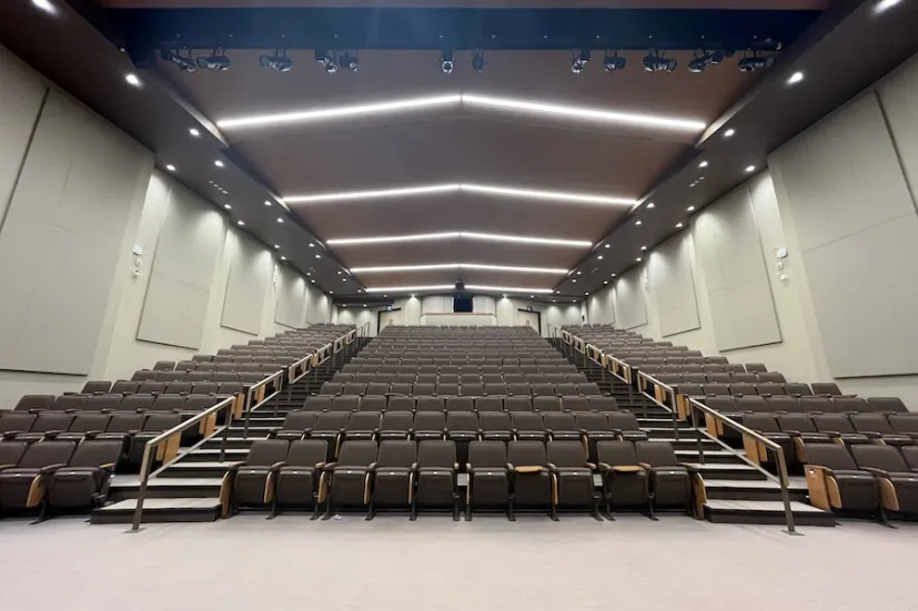 a large empty performance theatre from the stage