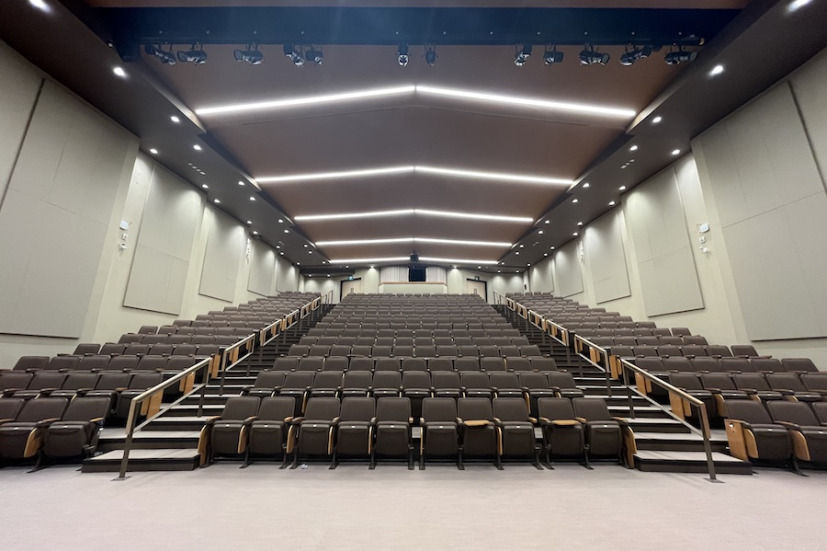 a large empty performance theatre from the stage