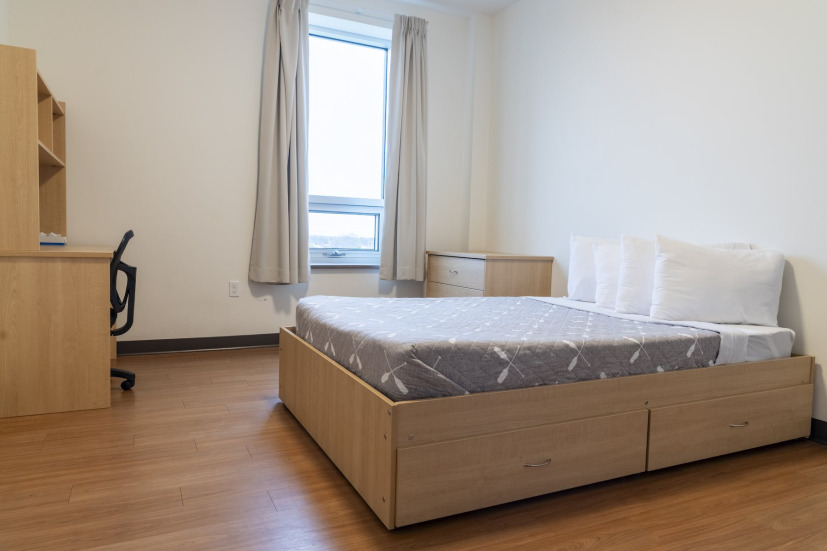 an accommodation room in UPEI's Performing Arts Centre and Residence