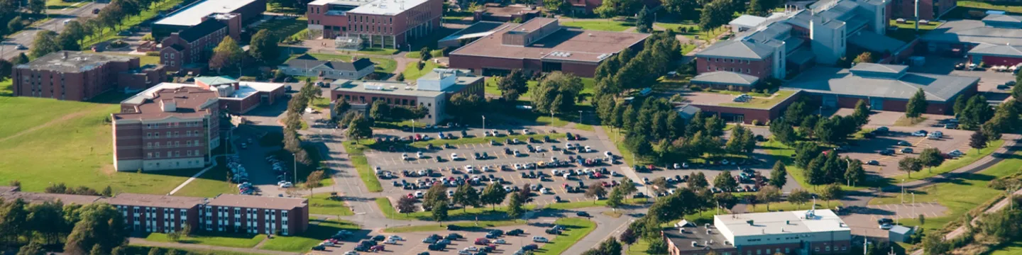 aerial photo of a UPEI's campus