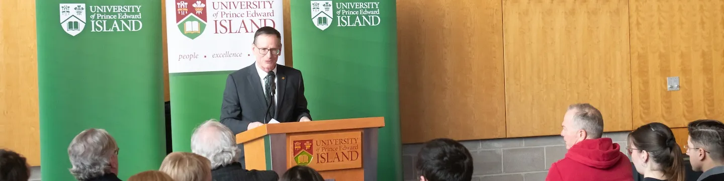 Dr. Greg Naterer presenting to an audience