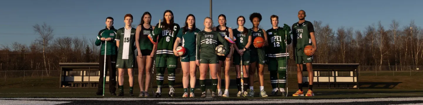 a group of UPEI Panther athletes 