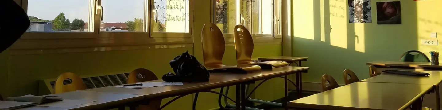 interior of a school classroom