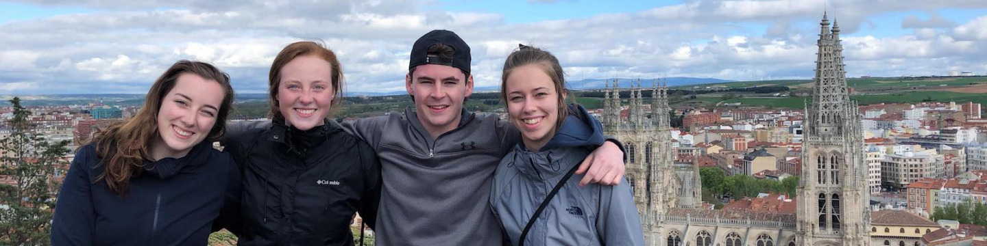 four students in Burgos, Spain