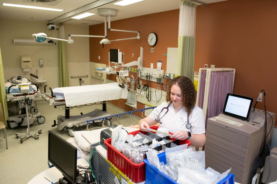 UPEI Nursing graduate Kate Doyle in the Queen Elizabeth Hospital