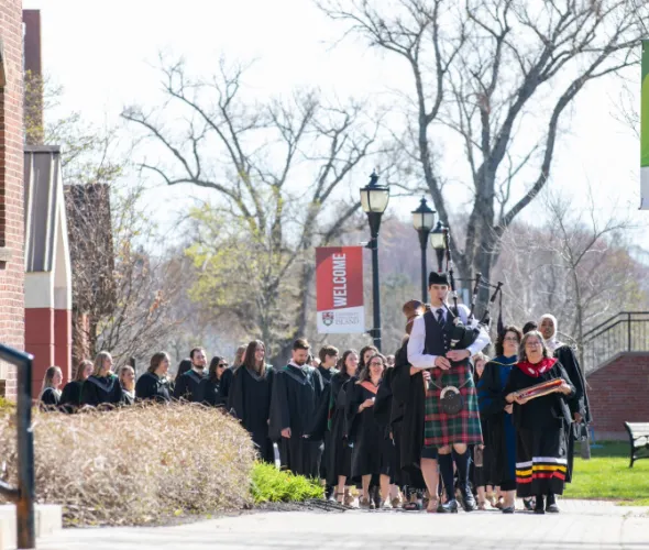 Procession of graduates at UPEI Convocation 2024