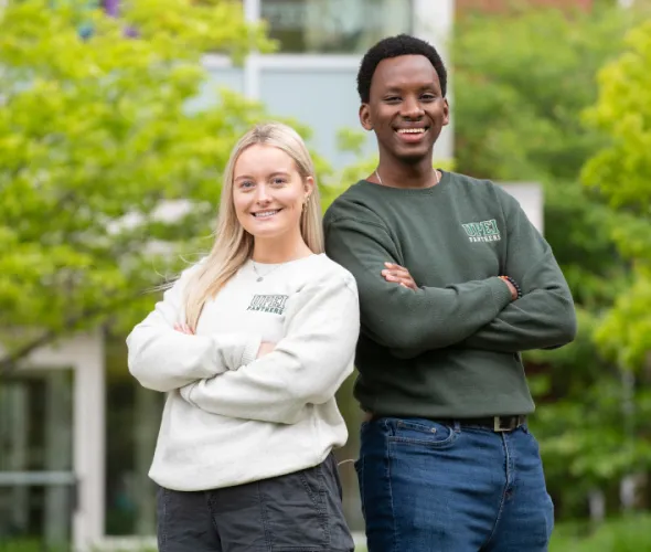 Kaitlyn Smith and RUBONEKA Shema Alvin, co-coordinators of UPEI Welcome Week 2025