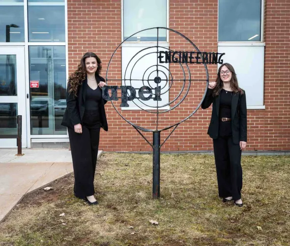 UPEI Engineering students Myah Van't Veld and Emma Ledgerwood