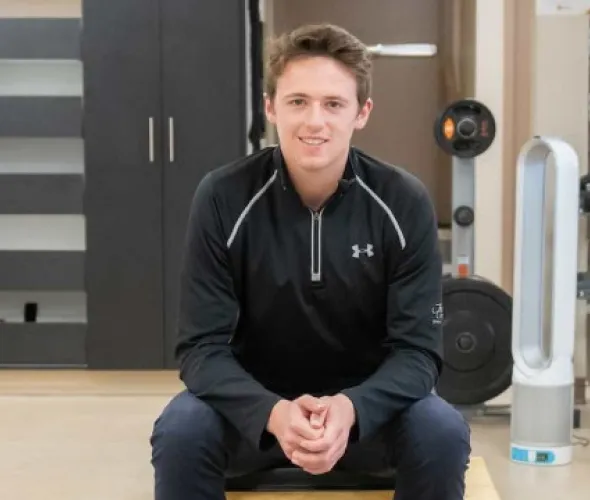 a kinesiology student in the laboratory