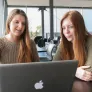 UPEI environmental studies students Danelle Finney and Angela Costello